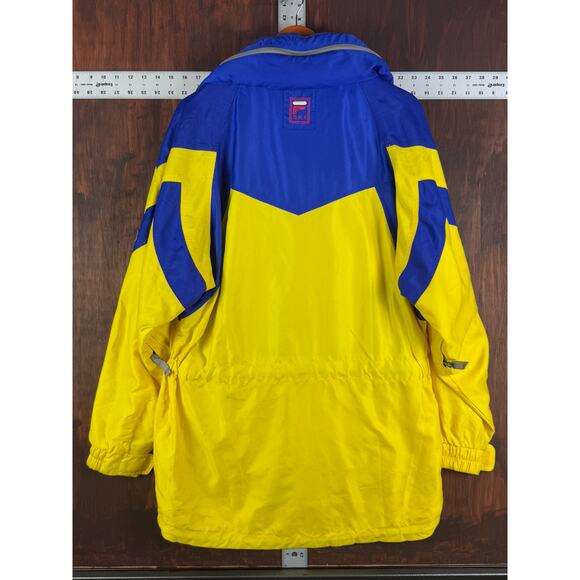 FILA Ski Performance Celtech-Hi Competition Jacket Retro Blue Yellow Mens Medium - Picture 10 of 11